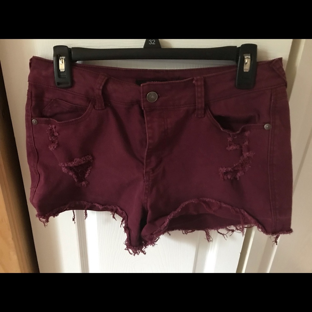 Maroon Cut offs